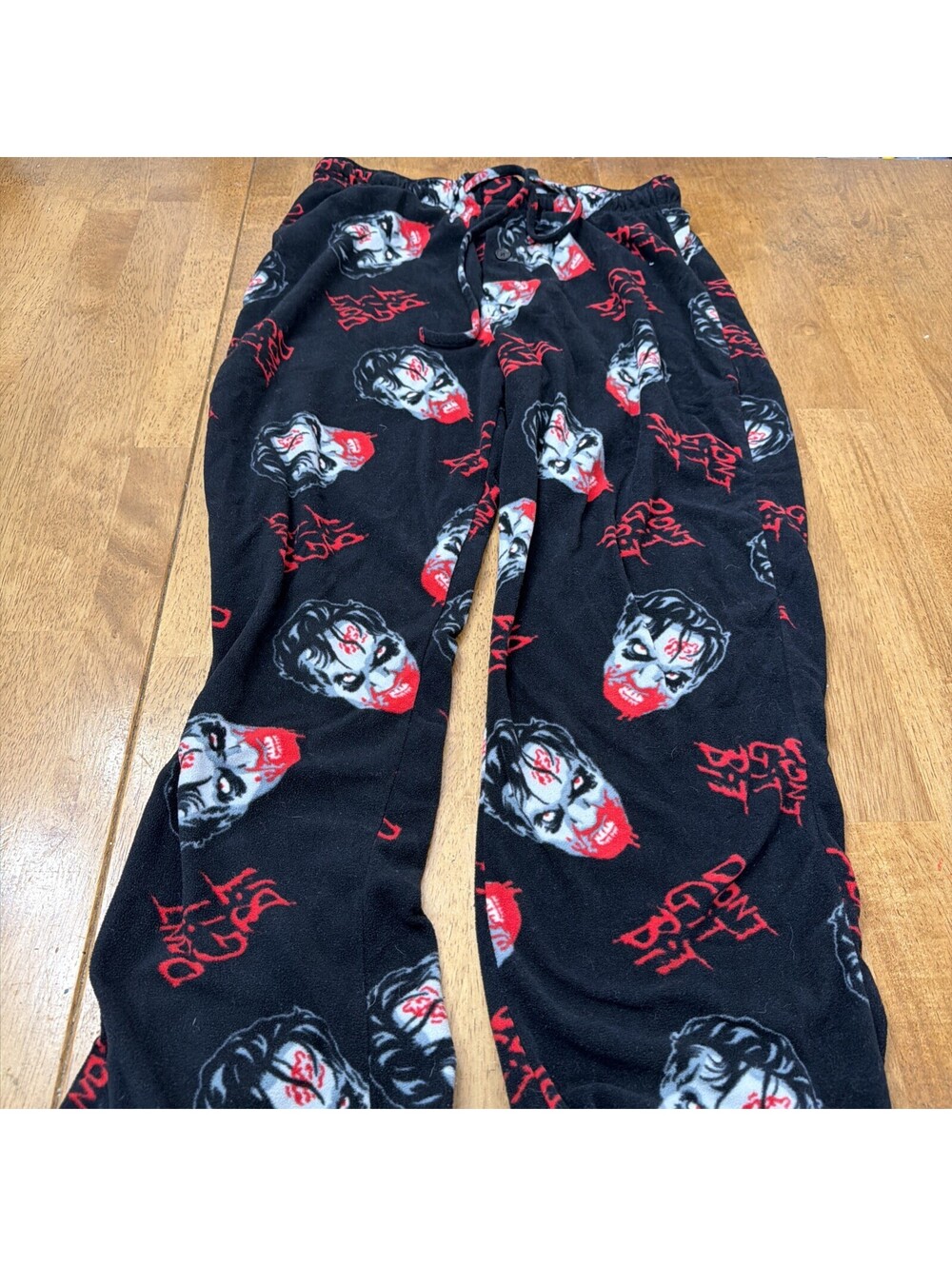 The Walking Dead Men Sz L Don’t Git Bit FLEECE PAJAMA PANTS AMC Zombies 2015